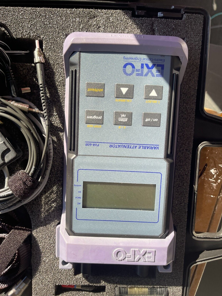 EXFO FVA-60B Optical Variable Attenuator with protective holder / stand