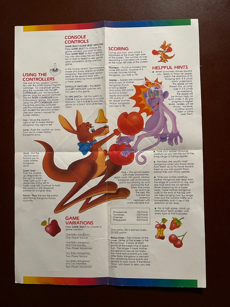1983 Kangaroo Box & Instructions Only