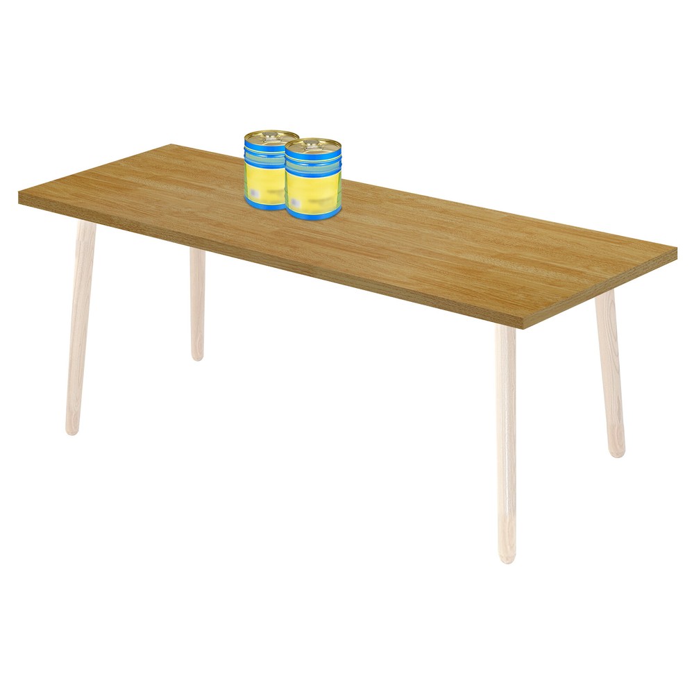 Wood Color 60x180x3.5cm Adjustable Workbenches Tabletop Rectangular Countertop