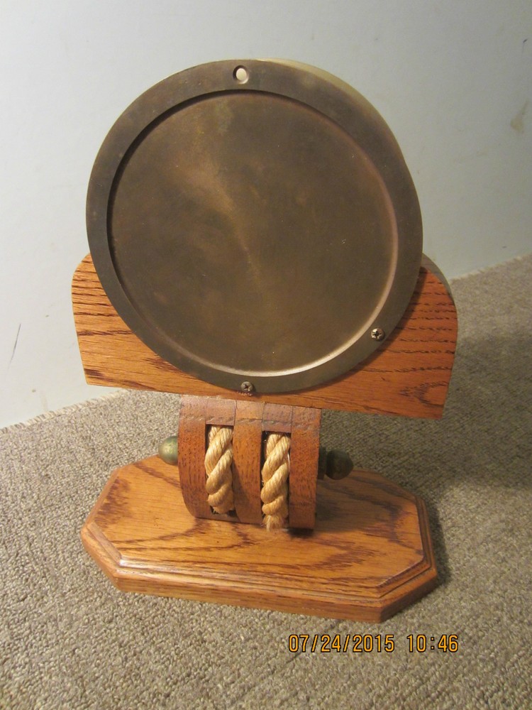 MARITIME, SOLID BRASS, SHIP'S TABLE TOP CLOCK