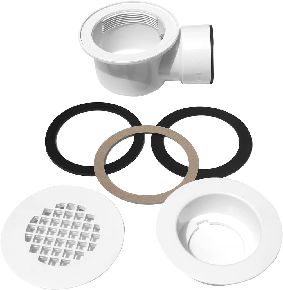 PVC 2''Side Outlet Drain Assembly，for Low Profile Shower Drain Trap .