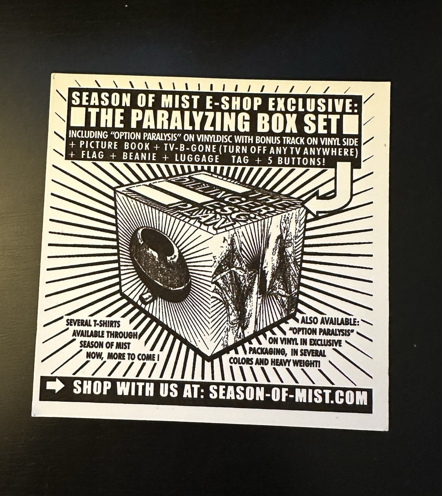Dillinger Escape Plan Operation Paralysis Promo Sticker Mike Patton