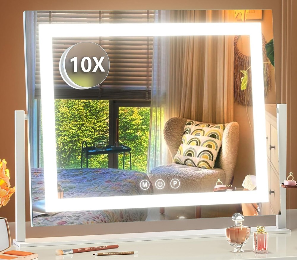Lighted Makeup Mirror, x13"  Vanity Mirror with Lights, Three