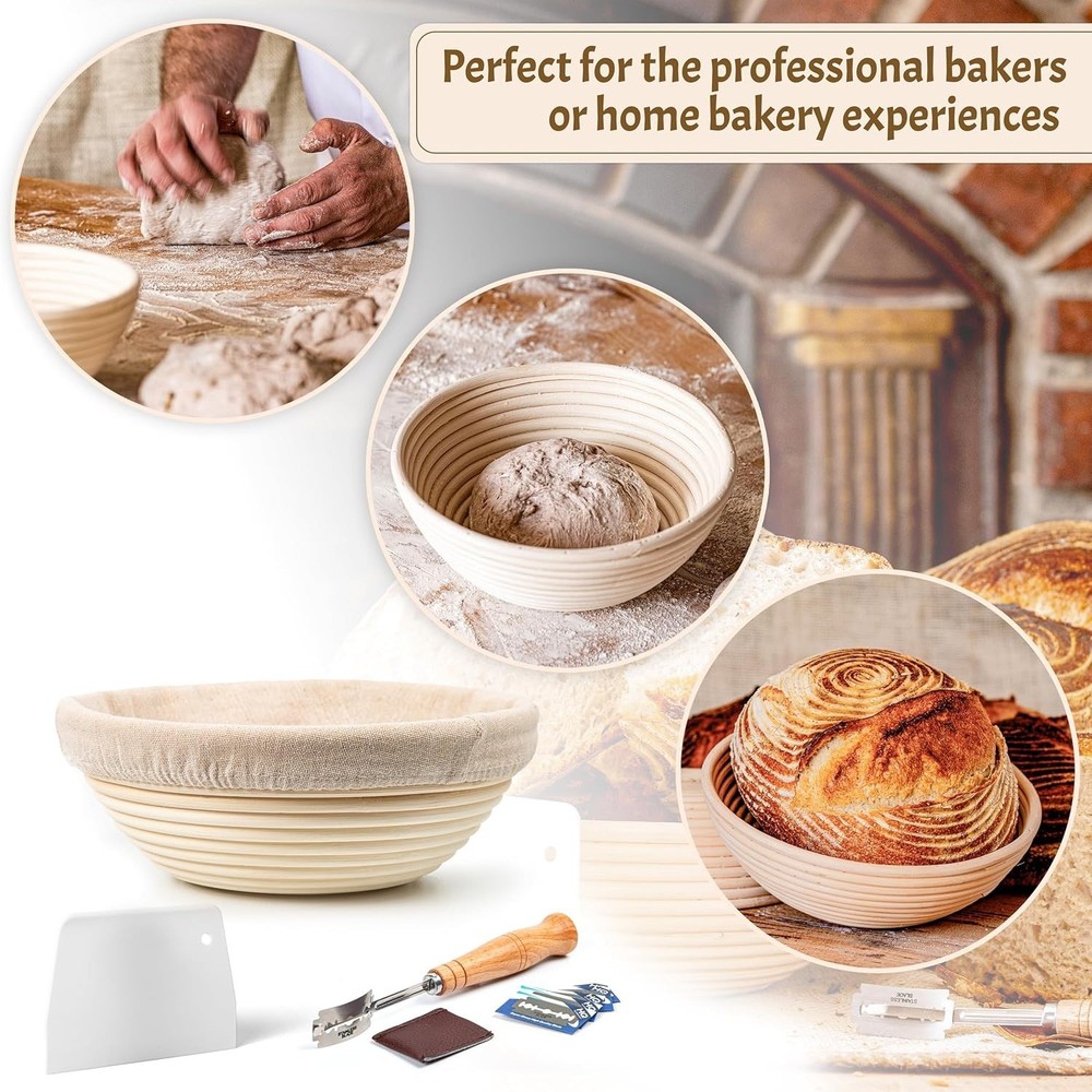Sourdough Starter Kit All-in-One Bread Baking Set with Banneton and Tools