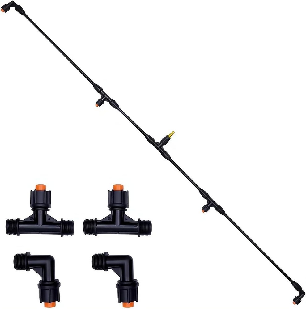 Adjustable 4-Nozzle Boom Wand with 3/8" Brass Fitting - Lightweight & Versatile