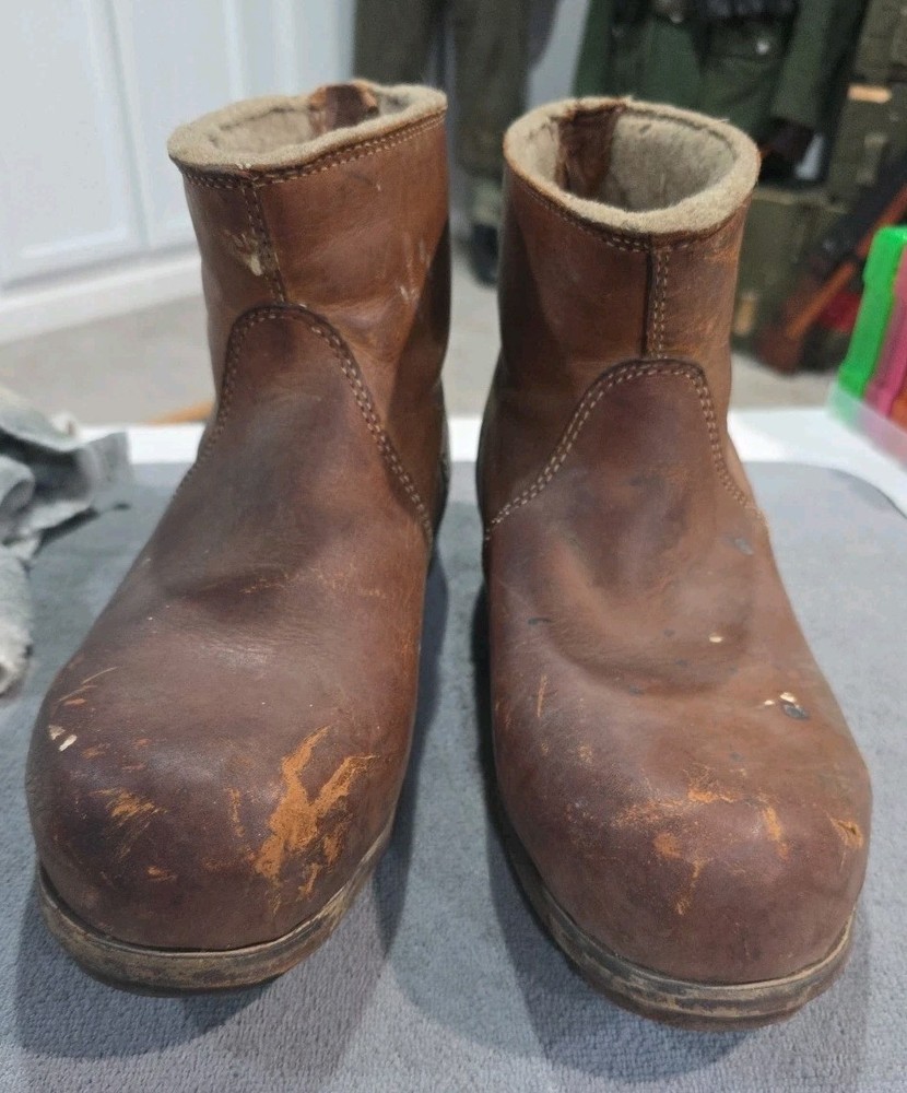 WWII German East Front Sentry Winter Boots  Cut Down Maker Marked Original
