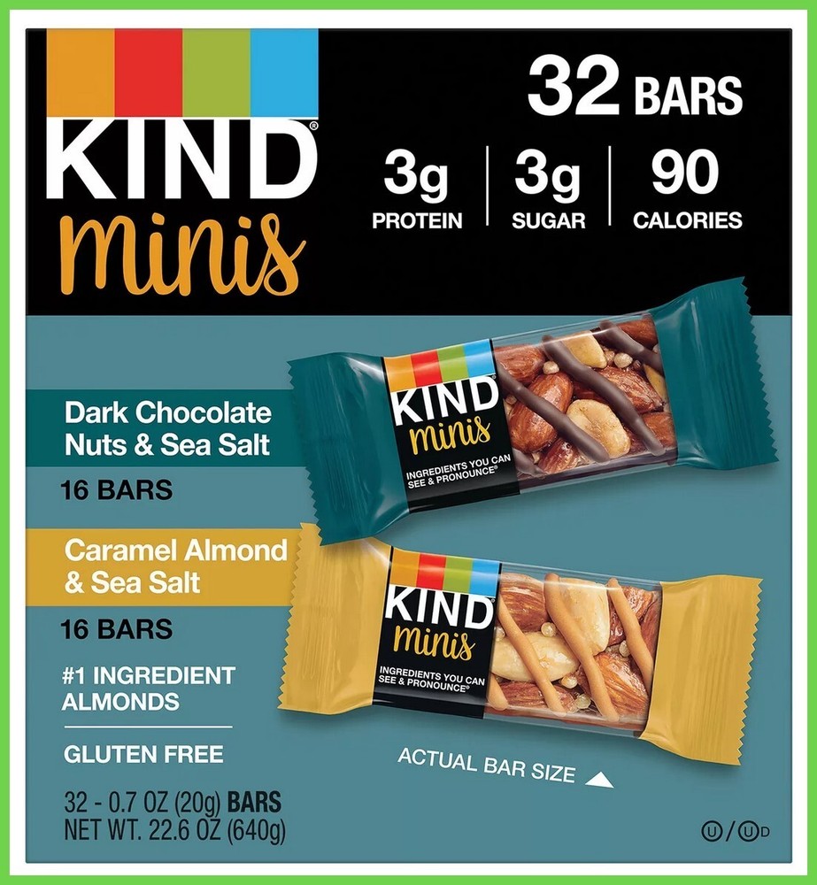 KIND Minis Variety Pack (32 pk.), SEALED PACK!!
