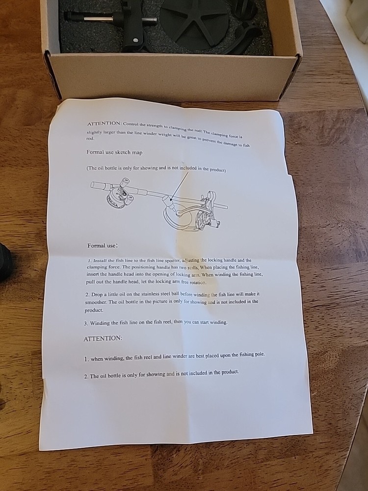 Fishing Line Winder. Black