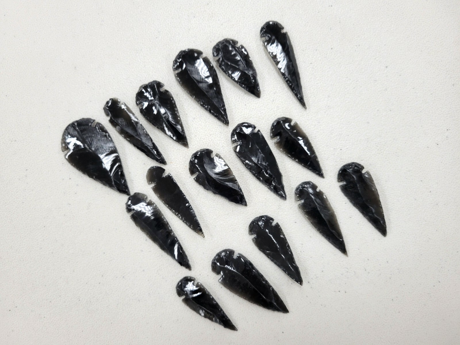 Obsidian Arrowheads Crystal Stone Spear Head Points Bulk Lot 2" to 3"