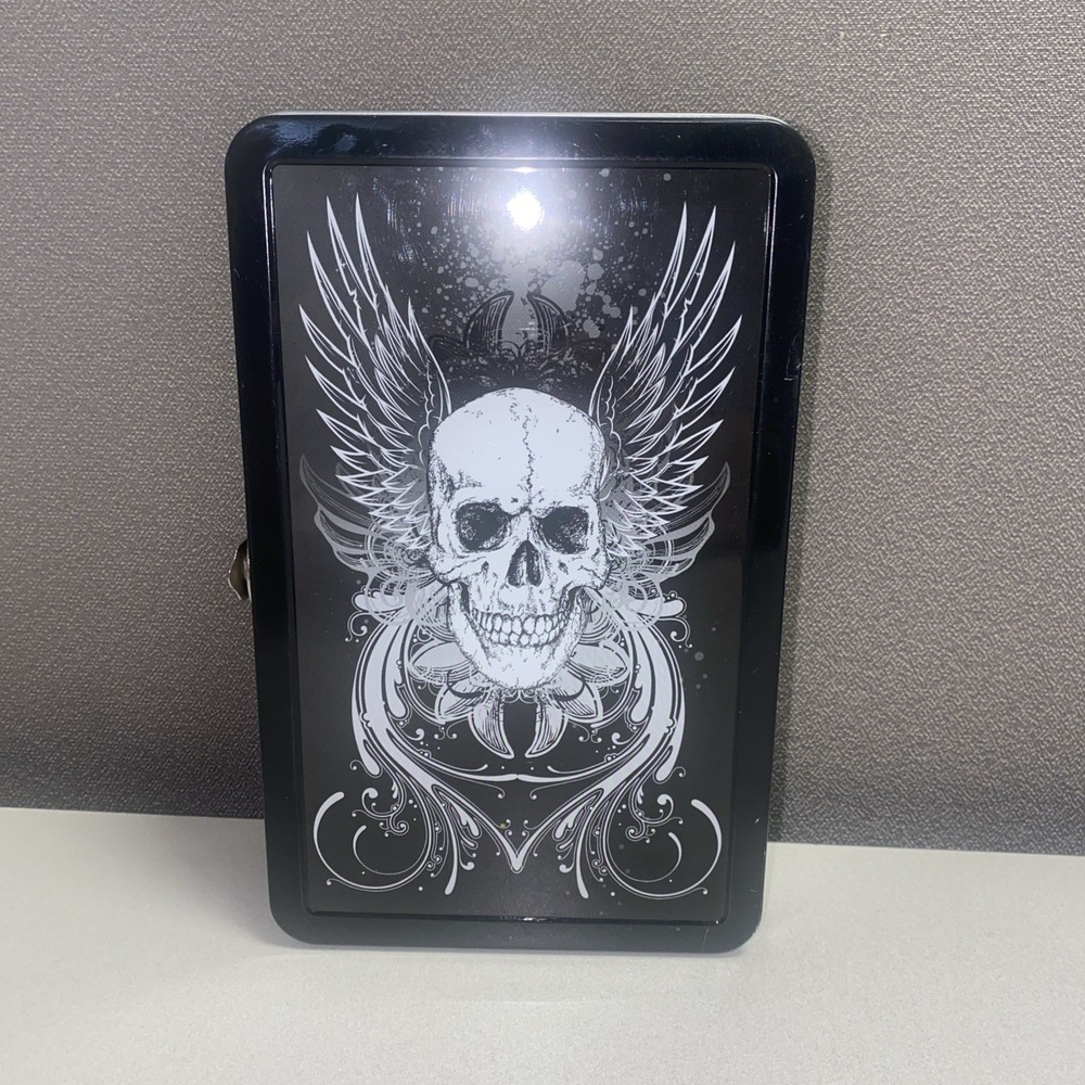 Skeleton Skull Locking Supply Pencil & Tactical Box Black