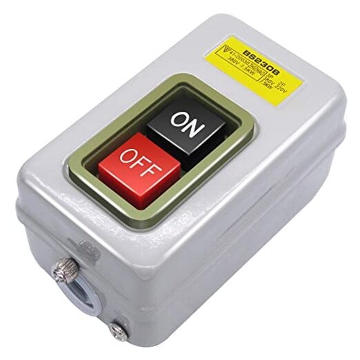 AC 220V/380V Push Button Switch On/Off Start Stop Switch 3 Phase Self Lock