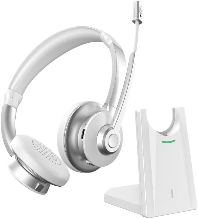 Wireless Headset, Bluetooth Headset V5.1 QCC, Wireless Headset with Microphone f