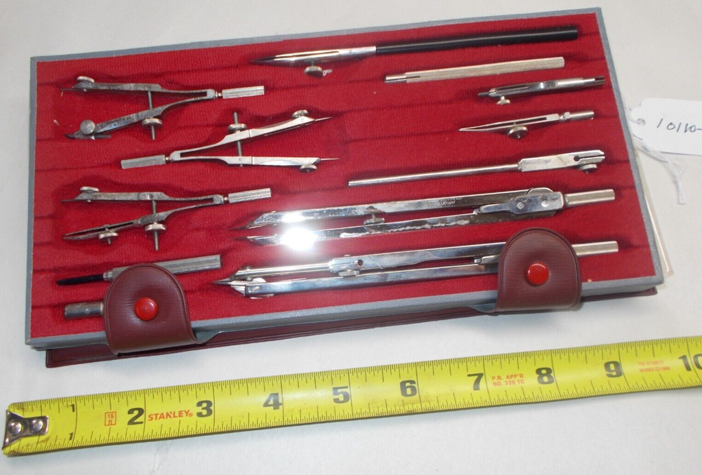 Drafting Set, Chicago Technical College Drafting Set, (12) Pieces, Complete Set