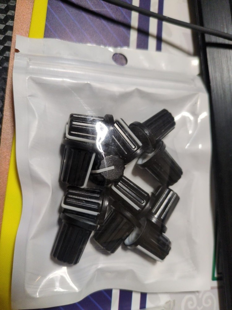 D Type 6mm Potentiometer Control Knobs 12 Pcs Plastic Rotary Knobs for Audio Mix