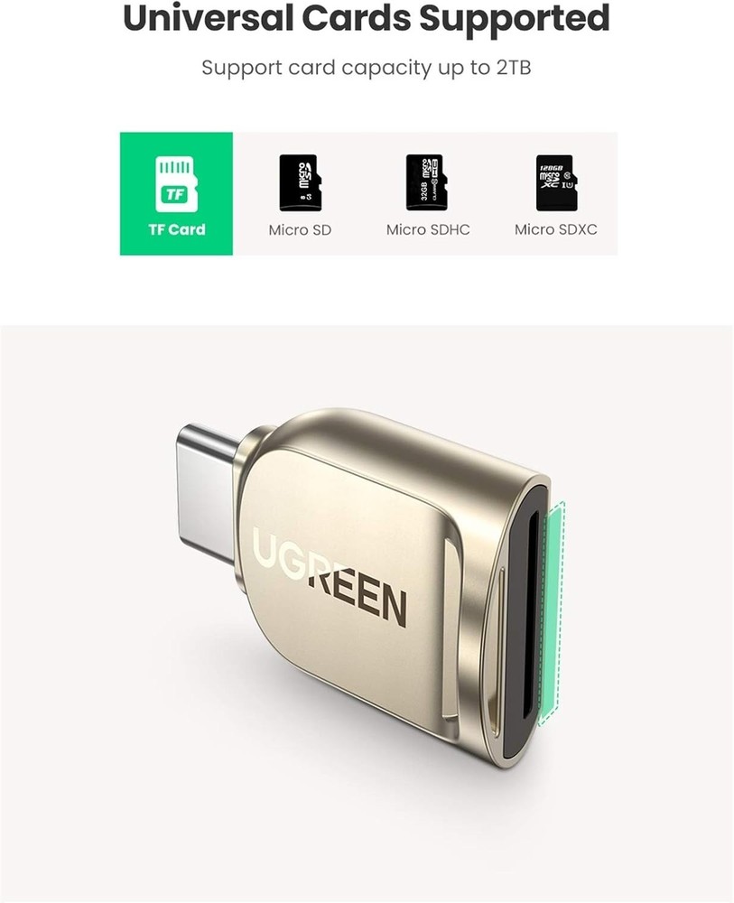 USB C Micro SD Card Reader, Type C to Micro SD Card Adapter with Zinc Alloy E...