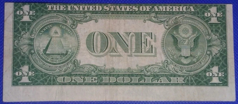 1935E $1 Silver Certificate With Major Reverse Misalignment ERROR Note 1935-e sc
