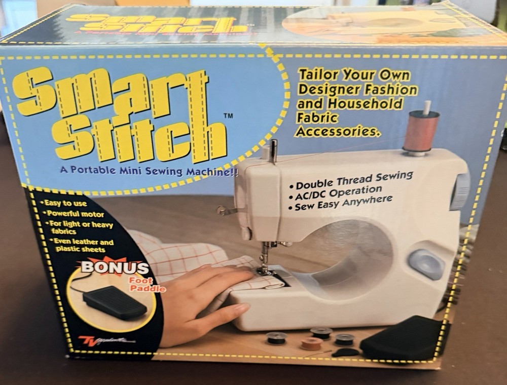 Smart Stich Portable Mini Sewing Machine Double Thread Sewing, AC/DC Operation