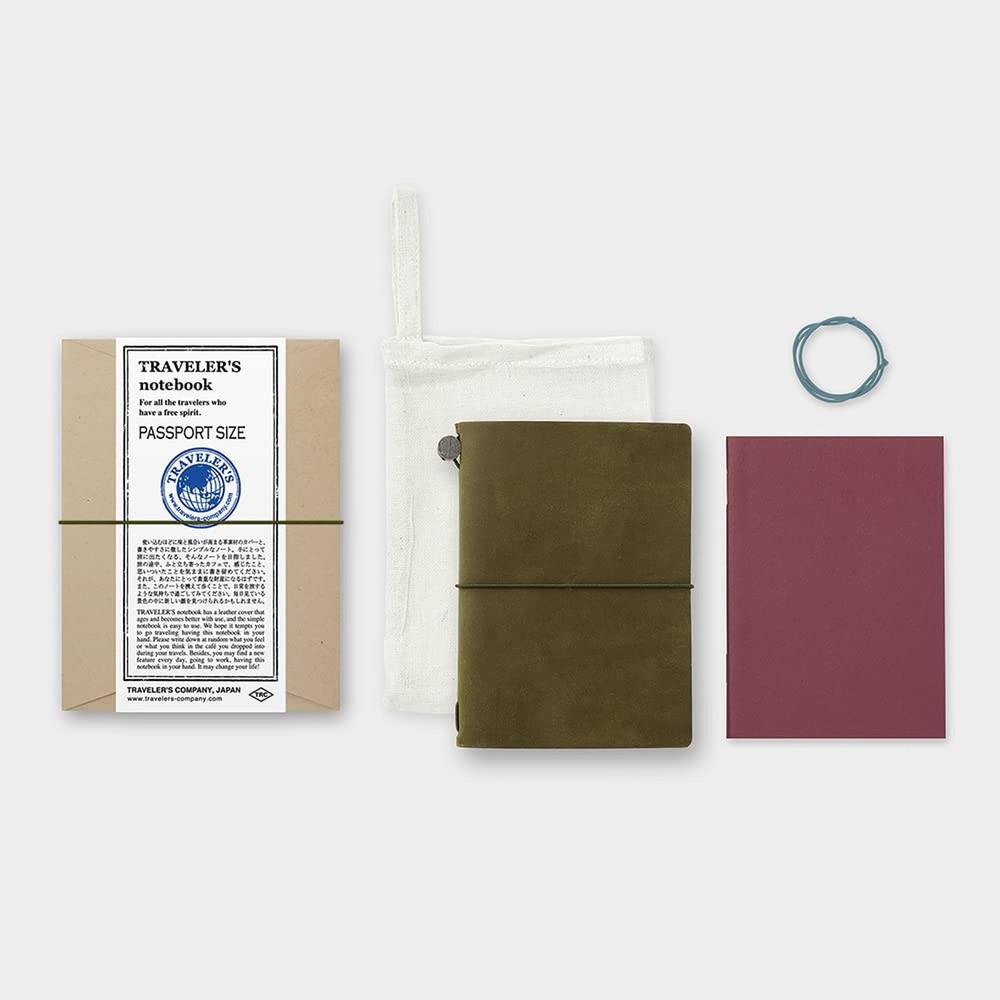 Grehge notebook Starter Kit Reisepassgröße - Olive