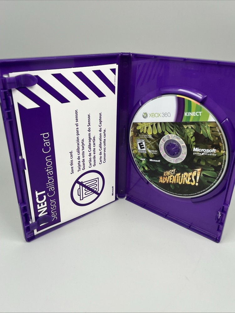 Xbox 360 Kinect Sensor 2 Game Bundle Kinect Adventures & Carnival Games TESTED