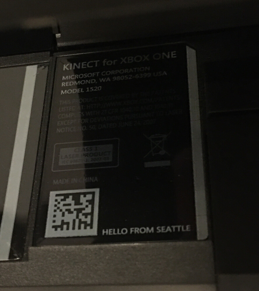 Microsoft Xbox One Kinect Camera Motion Sensor Bar Black Model 1520 (Tested)