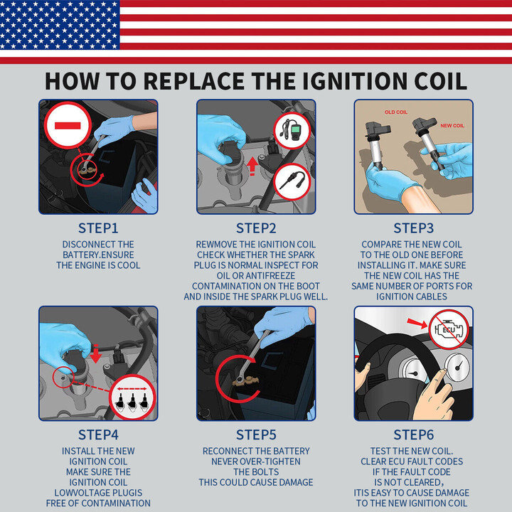 OEM Ignition Coil & 4X Spark Plugs For Buick Encore Chevy Cruze Sonic 1.4L UF669