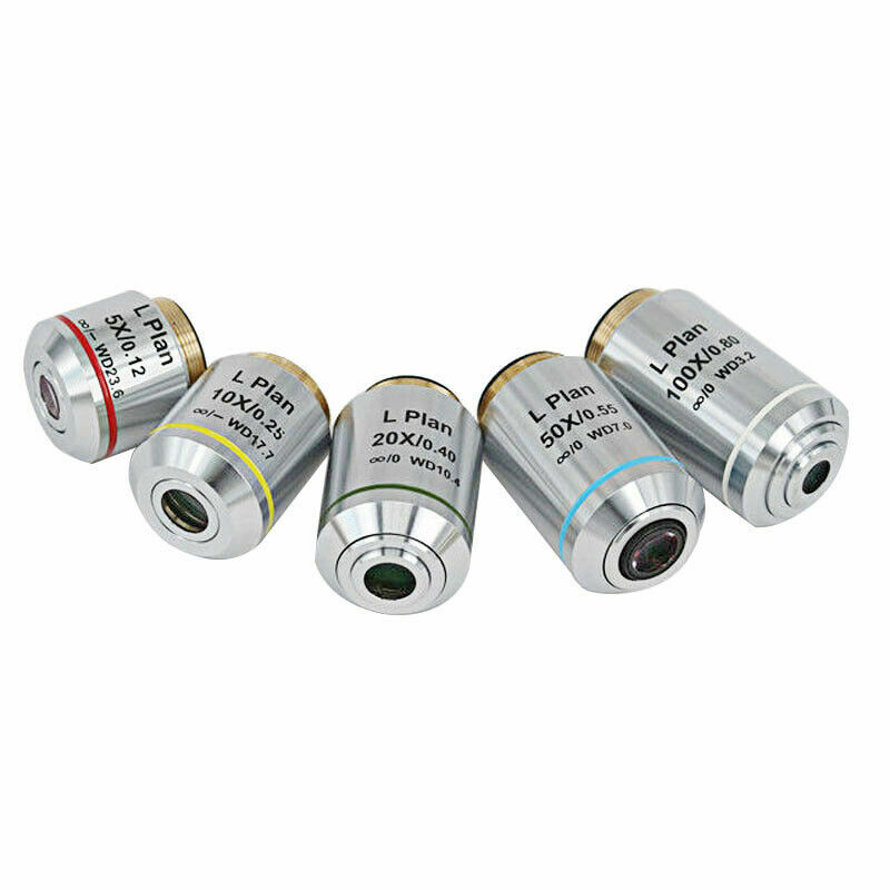 Infinity Long Working Distance Metallographic Microscope Objective Len 2.5-100X