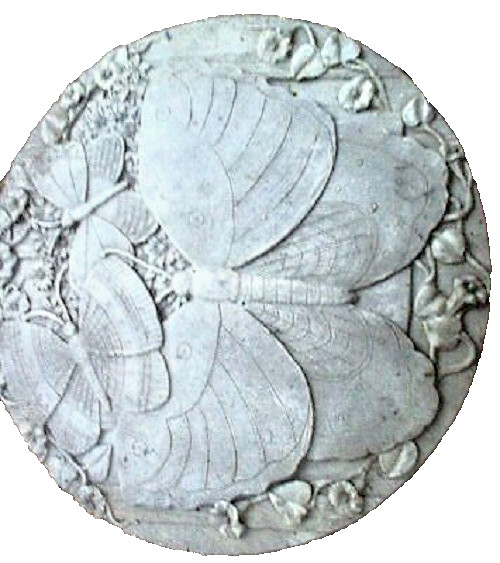 Butterfly steppingstone mold concrete plaster cement garden mould 12" x 1" thick