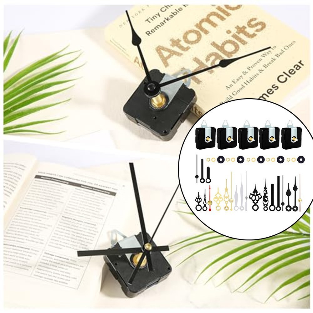 Silent Battery Powered Clock Movement Kit with Adjustable Shaft Length