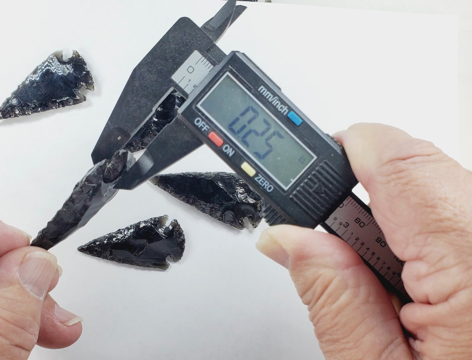 4 Piece 2" Obsidian Arrowheads - Ceremonial - Hand Knapped - RANDOM PICKS