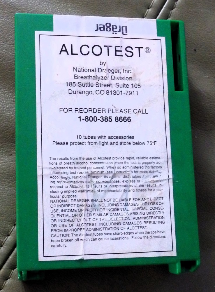 Drager Portable Pocket Size Alcotest CH237 Test Kit