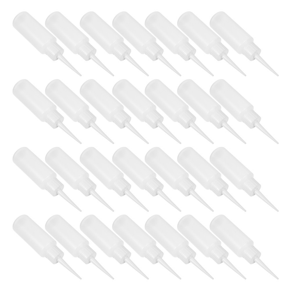 100 Pcs Sewing Agent Bottle Empty Black Plastic Squeeze Bottles Dropper