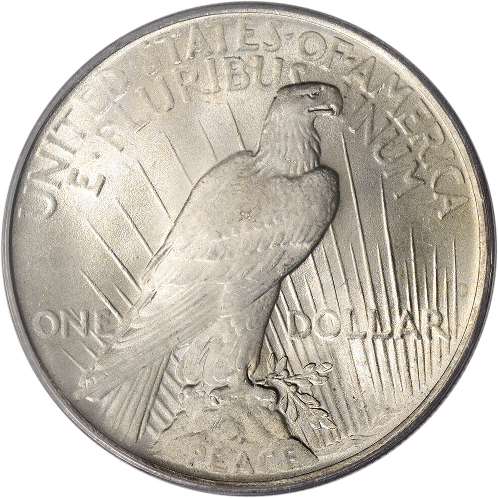 US Peace Silver Dollar - PCGS MS63 - Random Date and Label