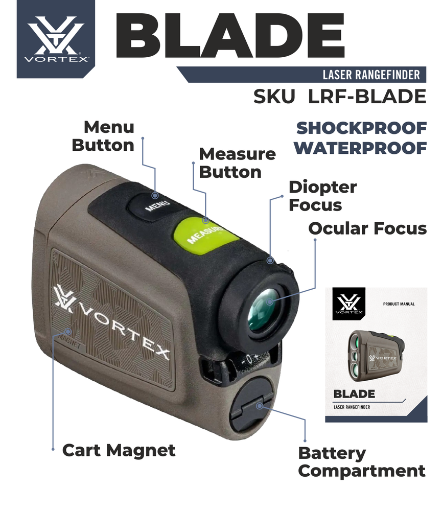Vortex Optics Blade 6x21 Golf Laser Rangefinder w/ Vortex Free Hat