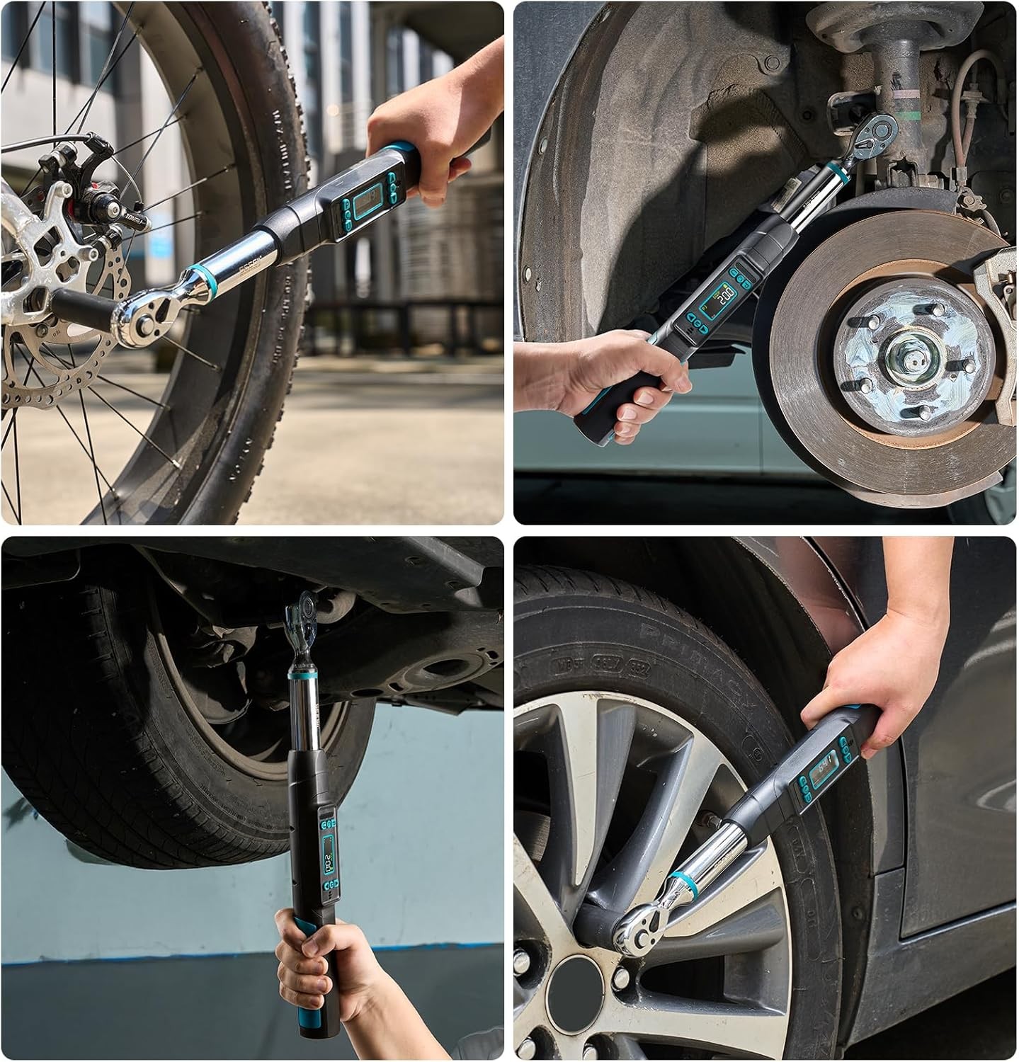 Seesii Digital Torque Wrench 3/8" 0–220 N·m/0–162 ft-lbs Ratchet Electric Torque