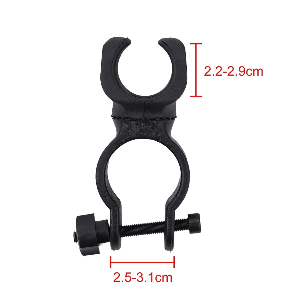 Flashlight Holder TPR+plastic Rotation Black Expandable High Quality