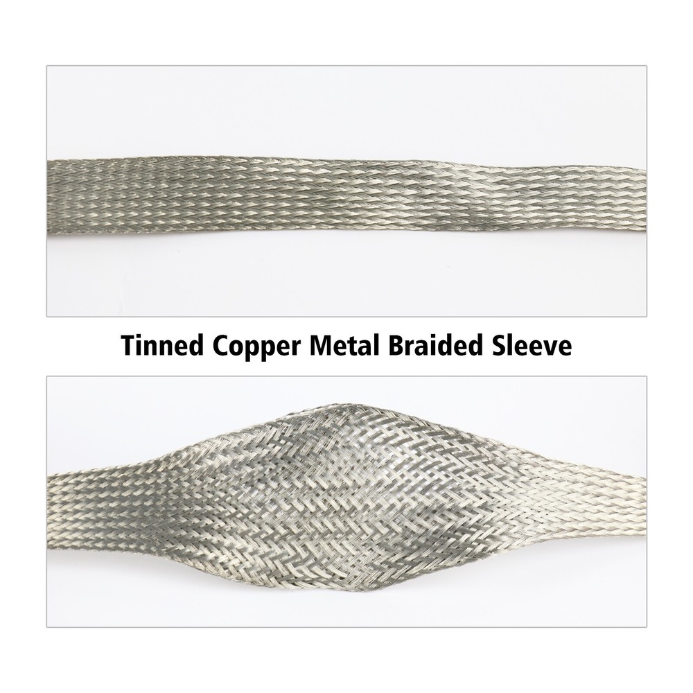 Tinned Copper Wire Shielding Ground Straps Braided Electrical Core Cable Sleeves