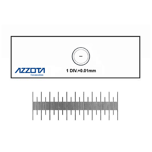 Azzota® Horizontal  Stage Micrometer Slide, 0.01mm