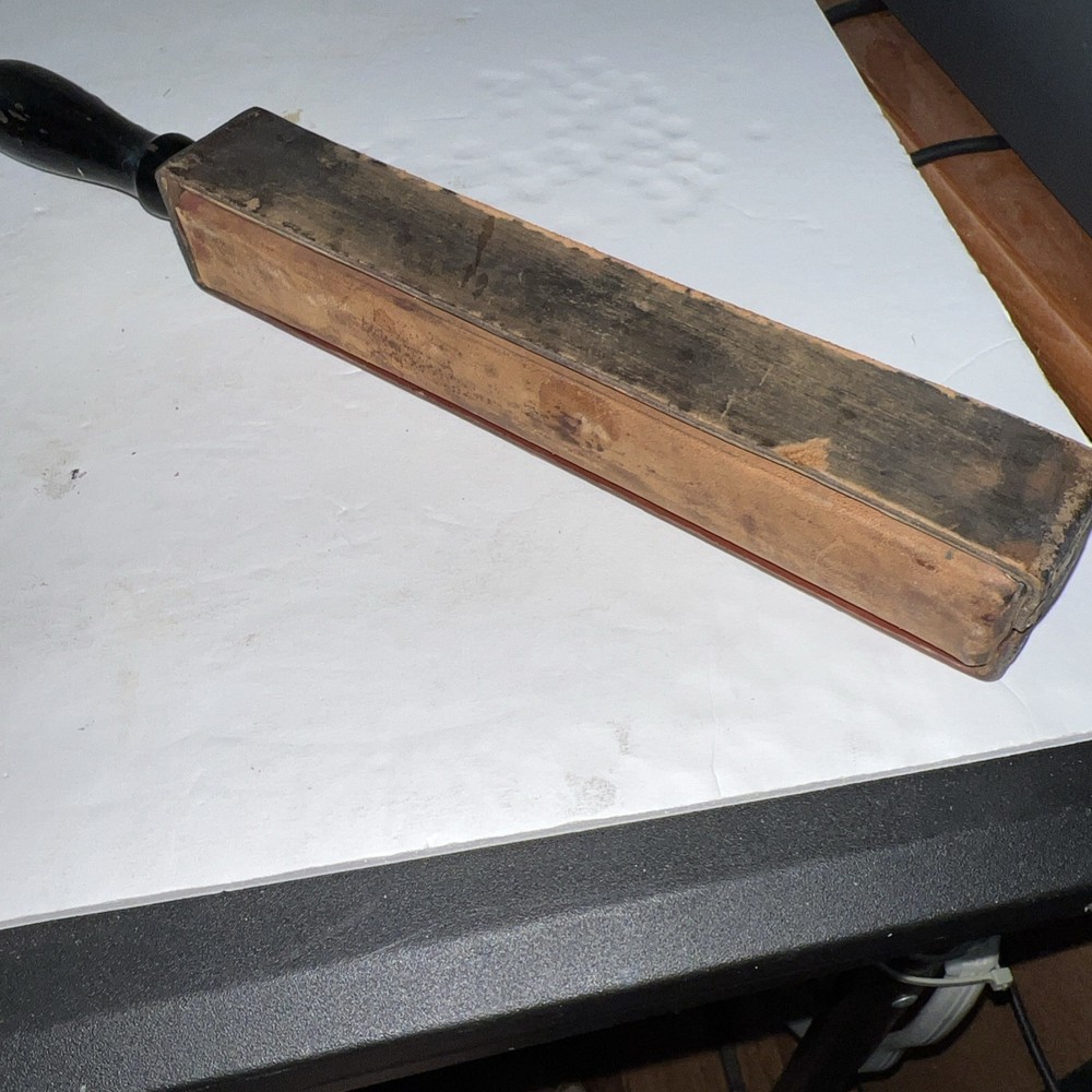 Vintage Straight razor SHARPENING Paddle Strop