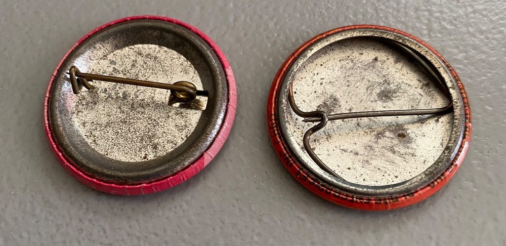 ABC lot of 2 vintage button pinback 80s new wave New Romantic