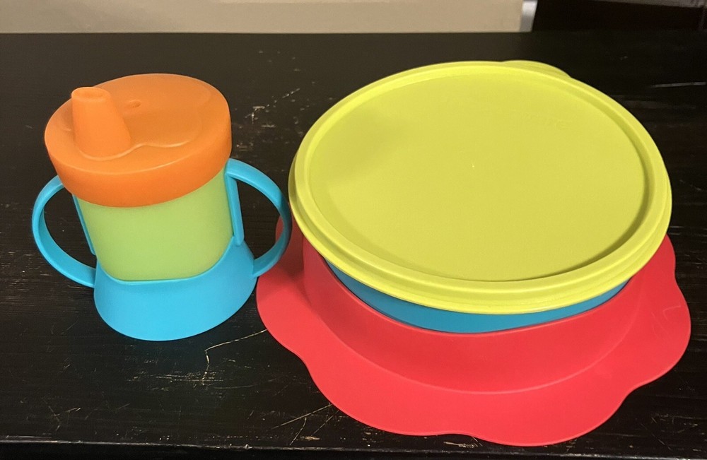 Tupperware Tupper kids Feeding Set -Red Blue