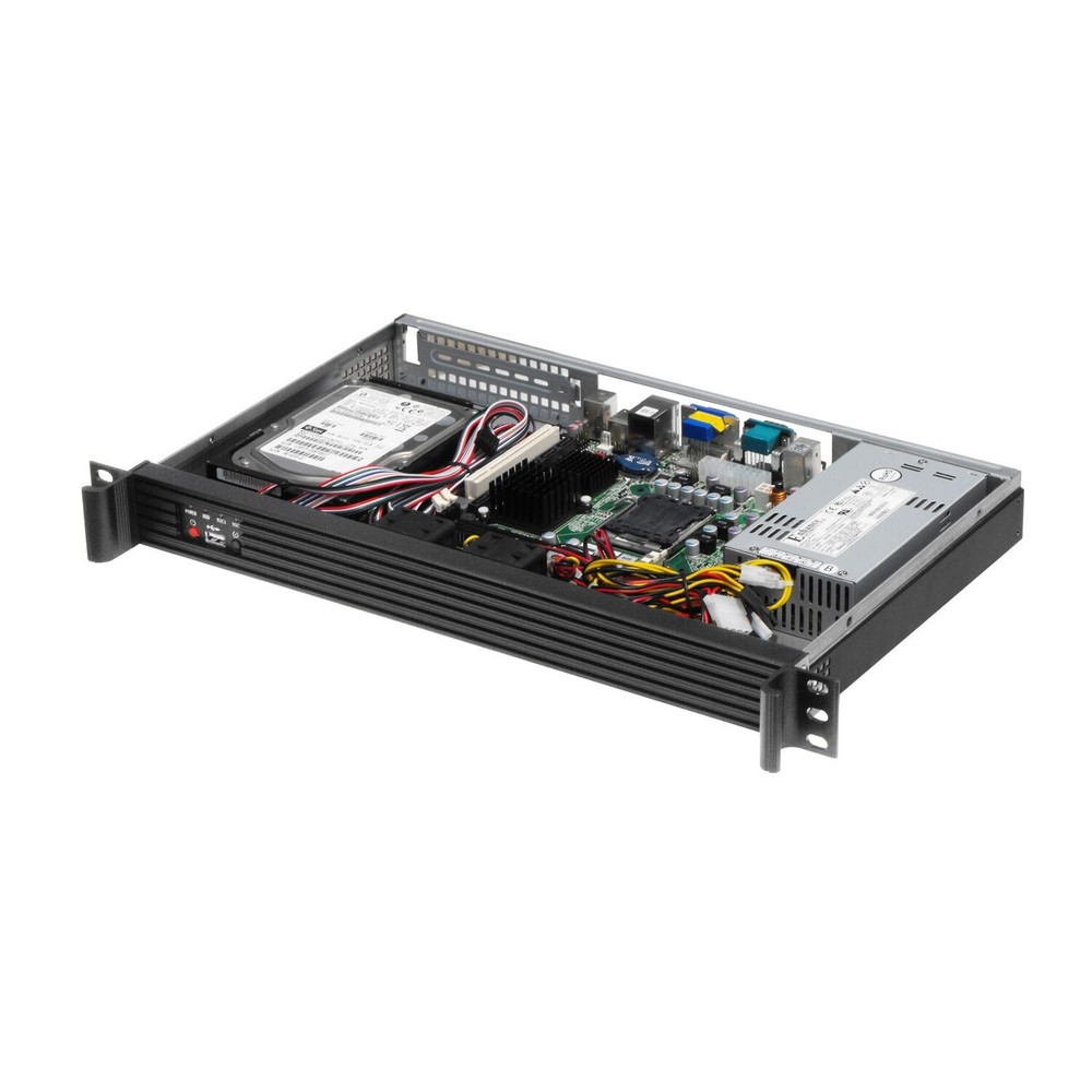 Ultra Short Depth 1U 19in Rack Mini ITX PC Computer Case Empty server chassis