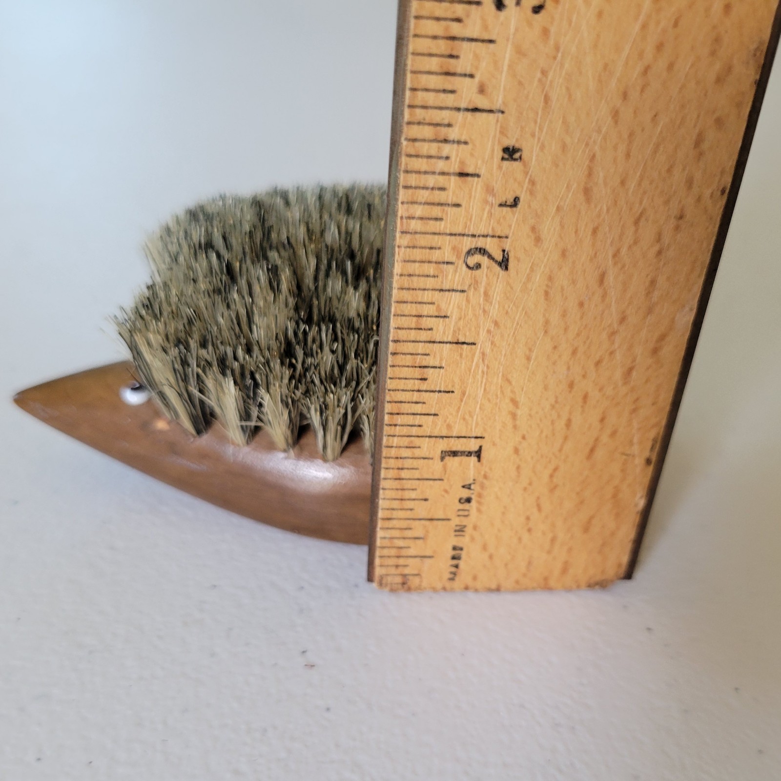 Vintage 60s Danish Teak Hedgehog Clothes Tabletop Crumb Brush MCM Shoe Cleaner