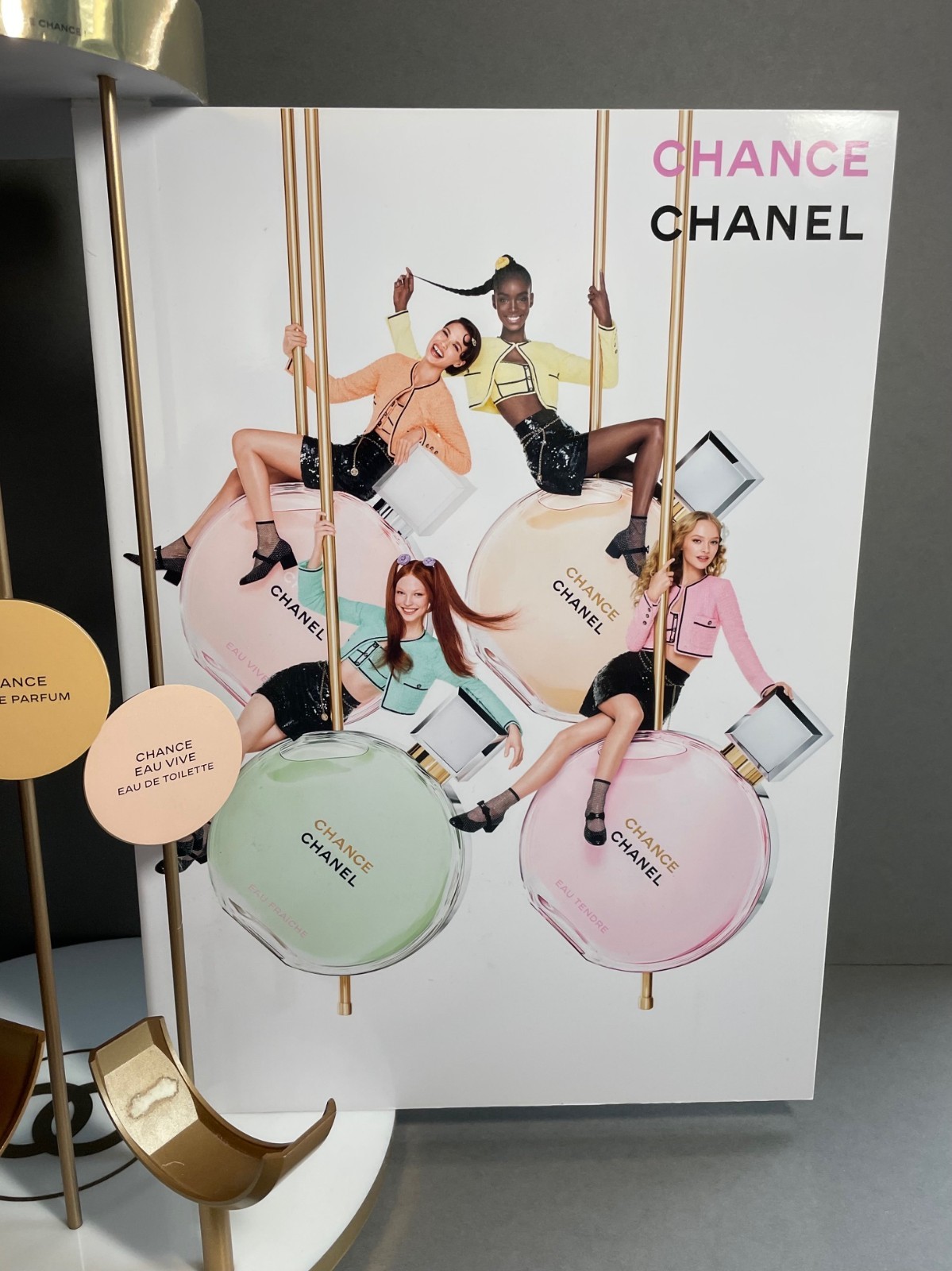 CHANCE CHANEL Eau Tendre Fraiche De Parfum Vive STORE DISPLAY 19" x 17.5" x 11"