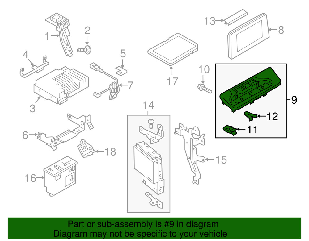 Genuine Mazda GPS Navigation System Bracket TK48-55-220B-13