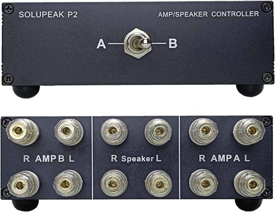 Versatile RCA Amp Switcher - Select 2 Speakers or 2 Amplifiers with Ease