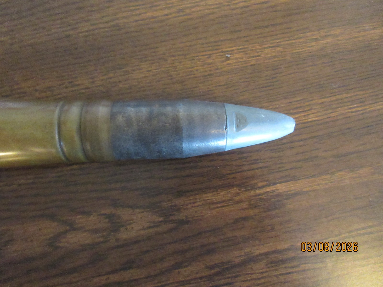 WORLD WAR II 40MM MK-1 BRASS SHELL CASING, 17 1/2", 1942
