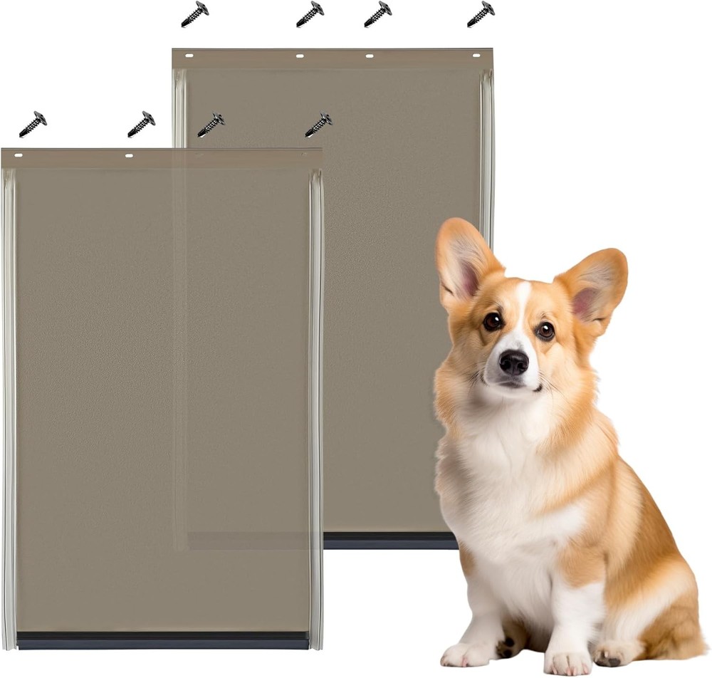 2PACK PAC11-11038 Replacement Flap with Screws,Medium Dog Door Replacement Flaps
