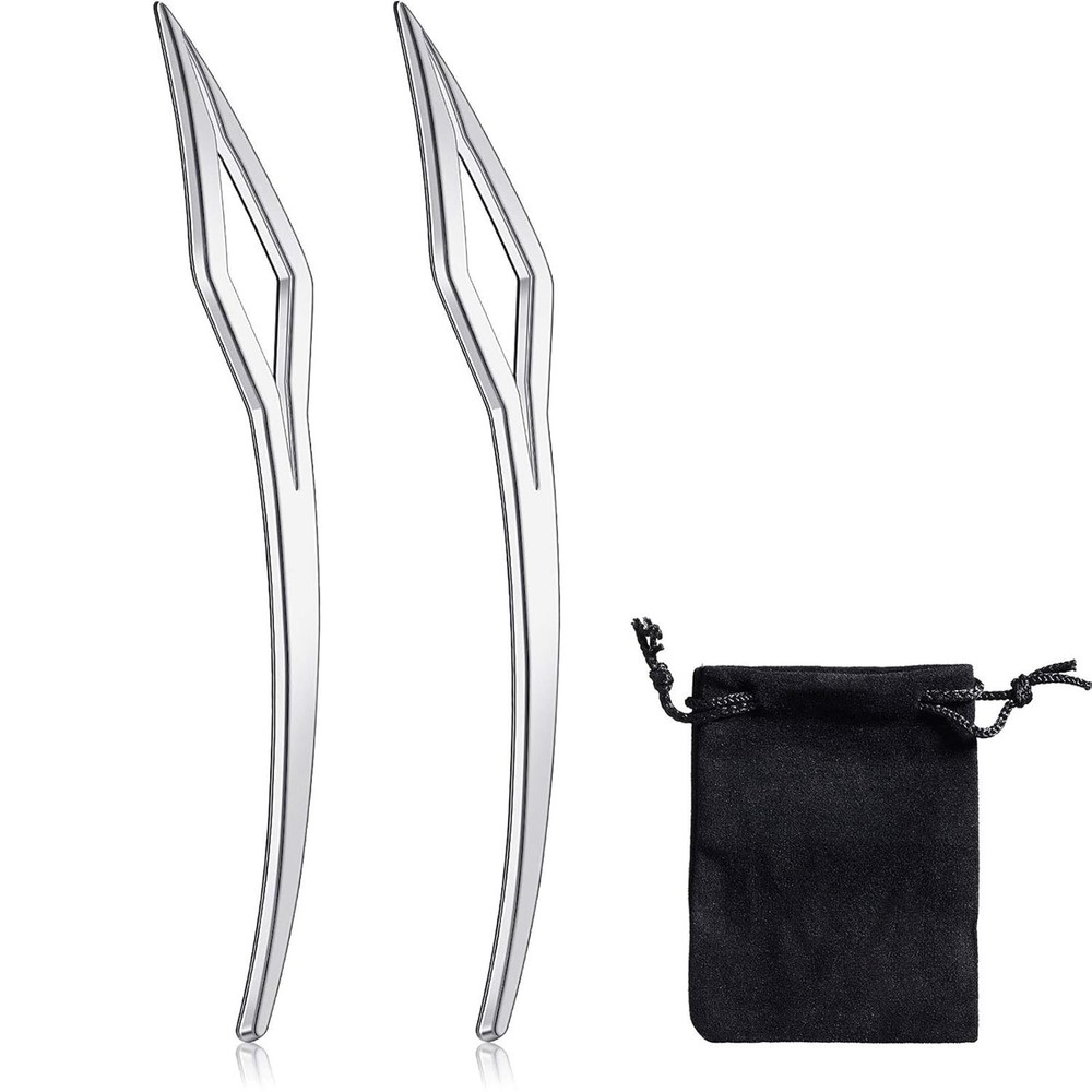 Willbond 2 Pieces Sisterlocks Locking Tool Interlocking for Locs Silver