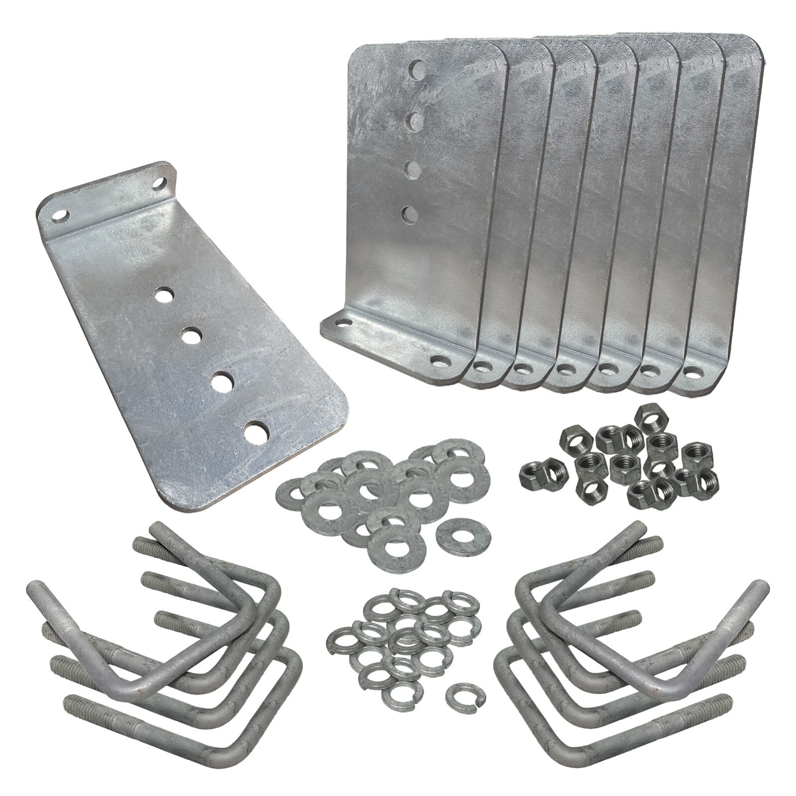 (8) 10" Galvanized L-Type Bunk Bracket Kit for Boat Trailer fits 3x3, Heavy Duty