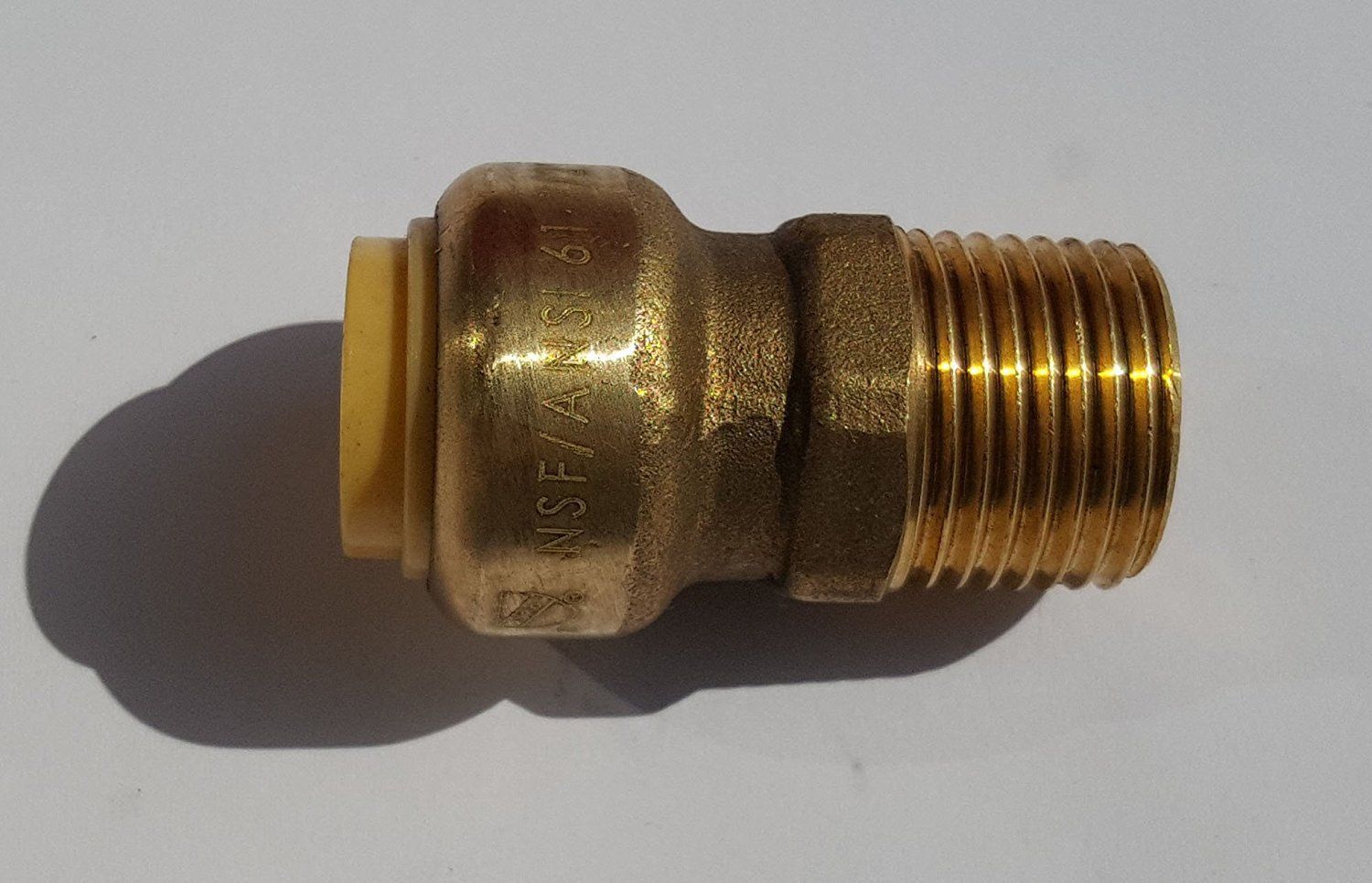 10 PIECES 1/2" PUSH FIT X 1/2" MALE ADAPTERS - LEAD FREE BRASS